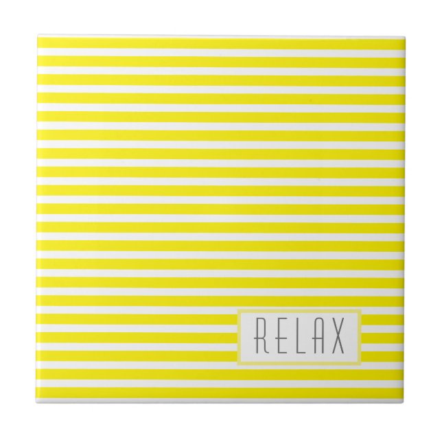 Funky Stylish Lines Stripes Relax Tile (Front)