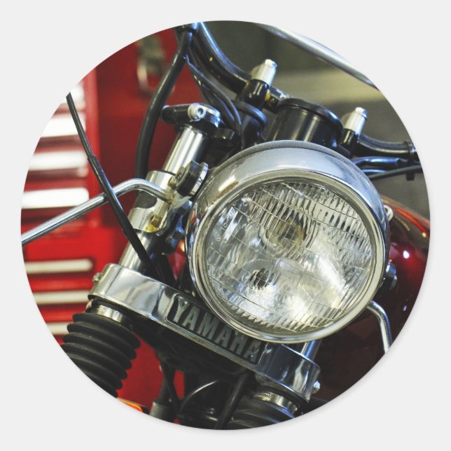 Funky Stylish Red Motorbike Motorcycle Sticker (Front)