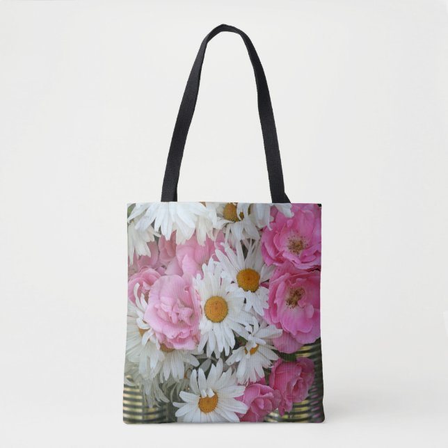 Funky Summer Colourful Daisies Tote (Front)