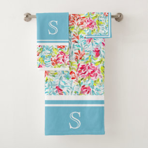 Funky Summer Colours Paint Splatter Pattern Custom Bath Towel Set