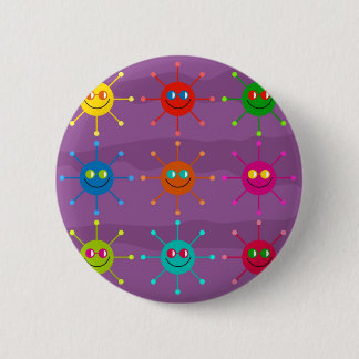 Funky Sun 6 Cm Round Badge