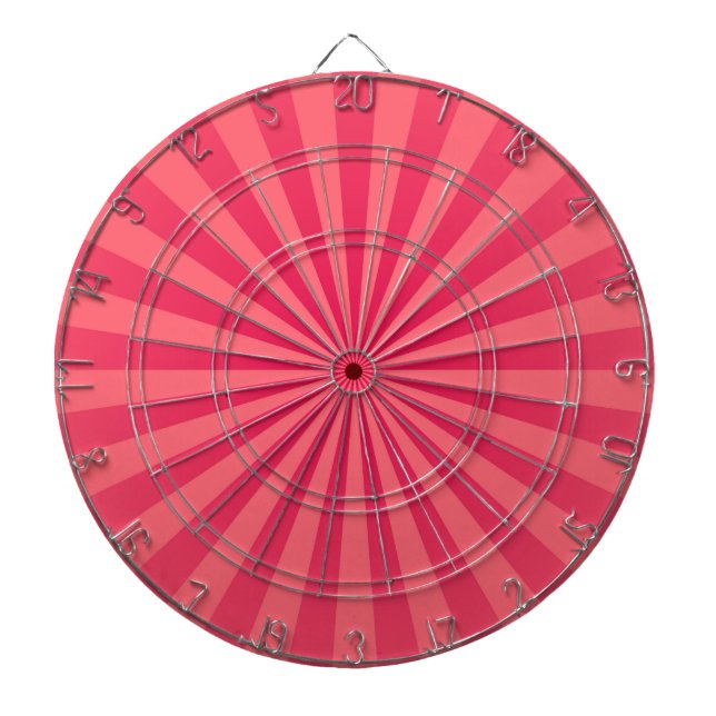 Funky Sun Rays Retro Stripes Dartboard (Front)