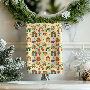 Funky Swirl Towel Groovy Boho Bathroom Decor