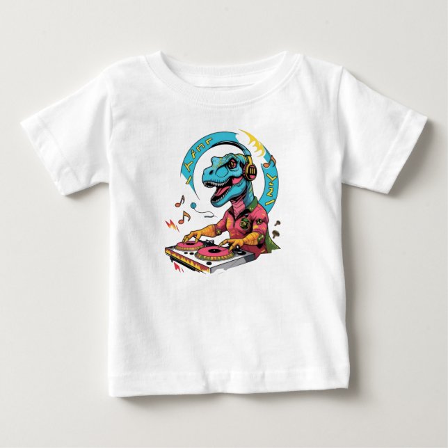  Funky T-Rex Music Lover Tee (Front)