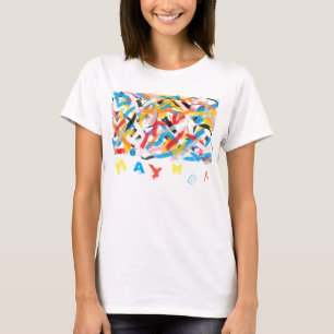 Funky T-shirt with random letters MAYMBA