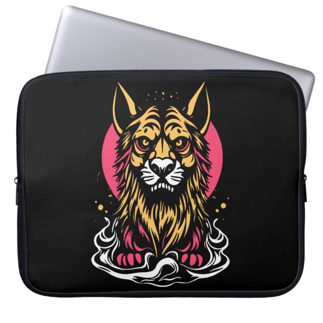 funky tiger laptop sleeve (Front)