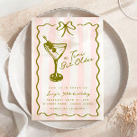 Funky Tini Bit Older Martini Birthday Party Doodle Invitation<br><div class="desc">Shake things up with this fun and quirky "Tini Bit Older" Martini Birthday Party Invitation! Featuring hand-drawn doodles of a martini glass and playful pink stripes, this invitation is perfect for a lighthearted, funky celebration. The whimsical design and cheeky wording make it ideal for birthday parties with a cocktail theme....</div>