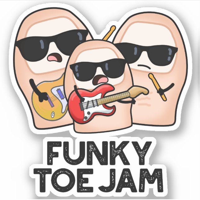 Funky Toe Jam Funny Music Pun  (Front)