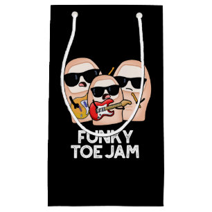 Funky Toe Jam Funny Music Pun Dark BG Small Gift Bag