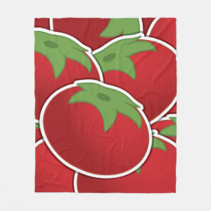 Funky tomato fleece blanket
