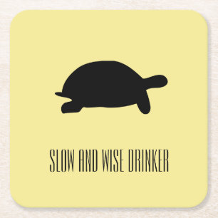 Funky Tortoise Slow and Wise Drinker Coaster