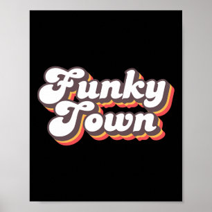 Funky Town Roller Disco Outfit Retro 70s Costume F Poster