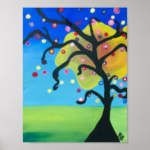 Funky Tree Of Life Acrylic Painting