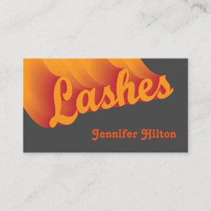 Funky trendy  colourful lashes logo after care business card