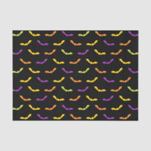 Funky Trendy Retro Abstract Halloween Pattern Tissue Paper