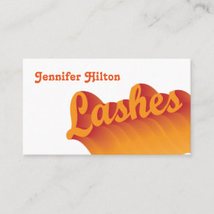 Funky trendy retro colourful lashes logo after car business card