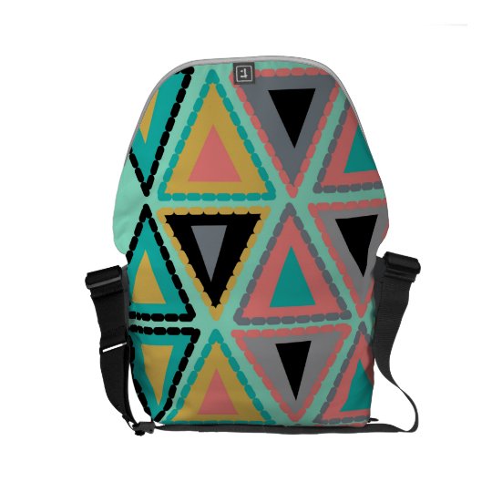 funky triangle messenger bag