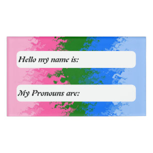 Funky Trippy Customisable Omniromantic Pride Flag Name Tag