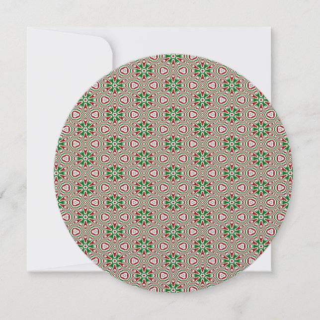 Funky Trippy Eclectic Boho Christmas Kaleidoscope  Invitation (Front)