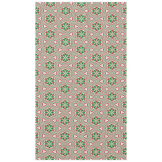 Funky Trippy Eclectic Boho Christmas Kaleidoscope  Tablecloth (Front)