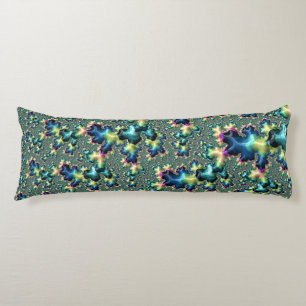 Funky Trippy Eclectic Boho Hippie Abstract Fractal Body Cushion