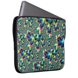 Funky Trippy Eclectic Boho Hippie Abstract Fractal Laptop Sleeve