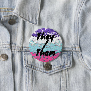Funky Trippy Ripply Groovy Multisexual Pride Flag 7.5 Cm Round Badge