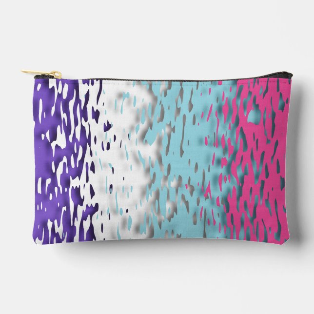 Funky Trippy Ripply Groovy Multisexual Pride Flag Accessory Pouch (Front)