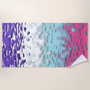 Funky Trippy Ripply Groovy Multisexual Pride Flag Beach Towel
