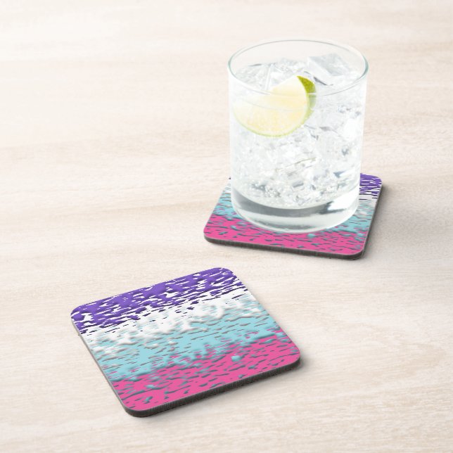 Funky Trippy Ripply Groovy Multisexual Pride Flag Coaster (Right Side)