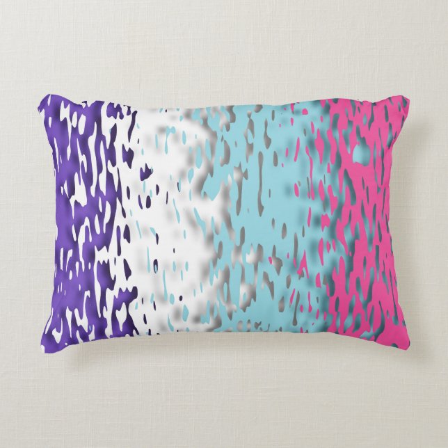 Funky Trippy Ripply Groovy Multisexual Pride Flag Decorative Cushion (Front)