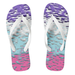 Funky Trippy Ripply Groovy Multisexual Pride Flag Flip Flops