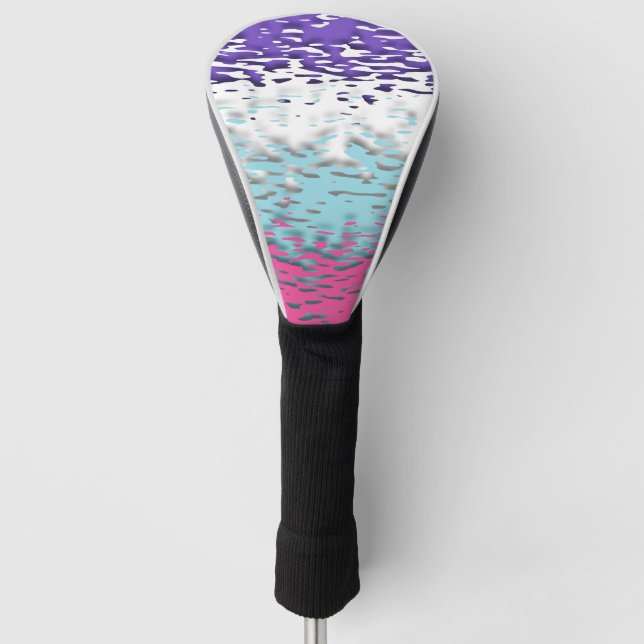 Funky Trippy Ripply Groovy Multisexual Pride Flag Golf Head Cover (Front)