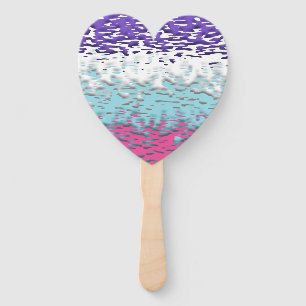 Funky Trippy Ripply Groovy Multisexual Pride Flag Hand Fan