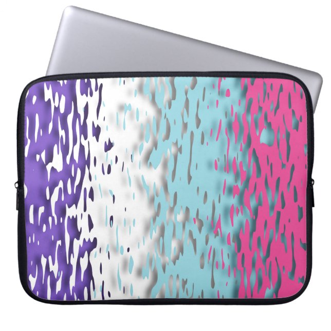 Funky Trippy Ripply Groovy Multisexual Pride Flag Laptop Sleeve (Front)