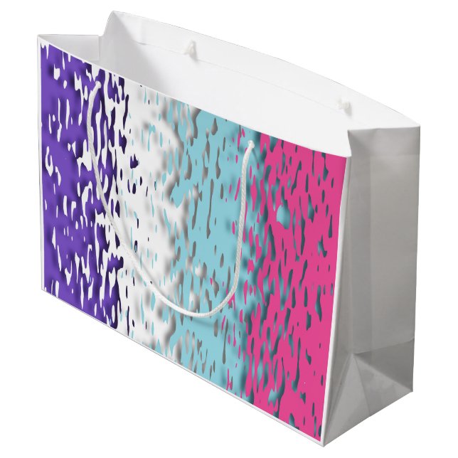 Funky Trippy Ripply Groovy Multisexual Pride Flag Large Gift Bag (Back Angled)