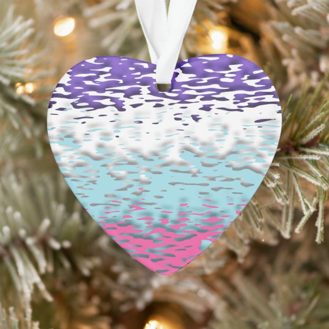 Funky Trippy Ripply Groovy Multisexual Pride Flag Ornament (Tree)
