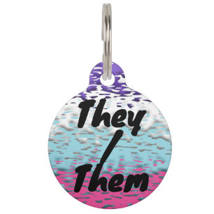 Funky Trippy Ripply Groovy Multisexual Pride Flag Pet Tag