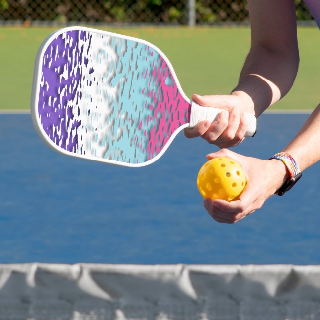 Funky Trippy Ripply Groovy Multisexual Pride Flag Pickleball Paddle (Insitu)