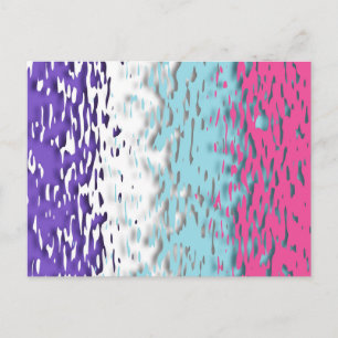 Funky Trippy Ripply Groovy Multisexual Pride Flag Postcard