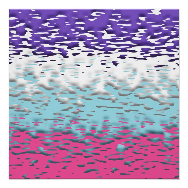 Funky Trippy Ripply Groovy Multisexual Pride Flag Poster (Front)