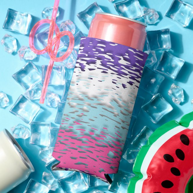 Funky Trippy Ripply Groovy Multisexual Pride Flag Seltzer Can Cooler (In Situ Summer)