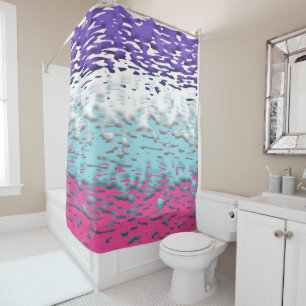 Funky Trippy Ripply Groovy Multisexual Pride Flag Shower Curtain
