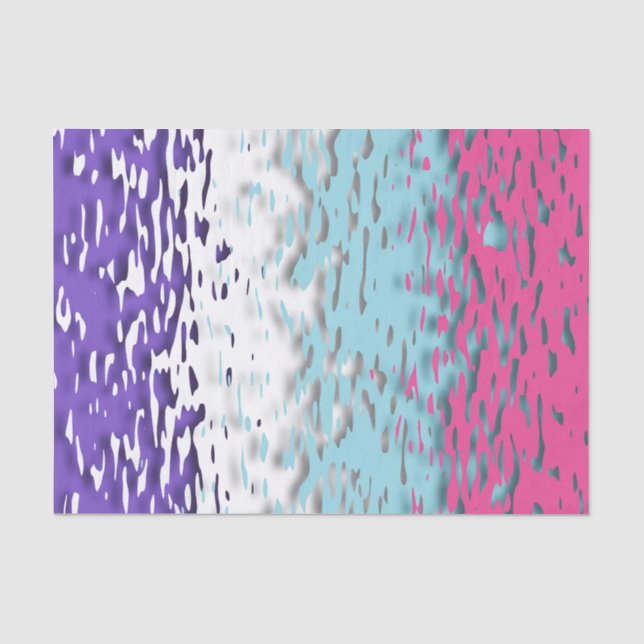 Funky Trippy Ripply Groovy Multisexual Pride Flag Tissue Paper (Front)