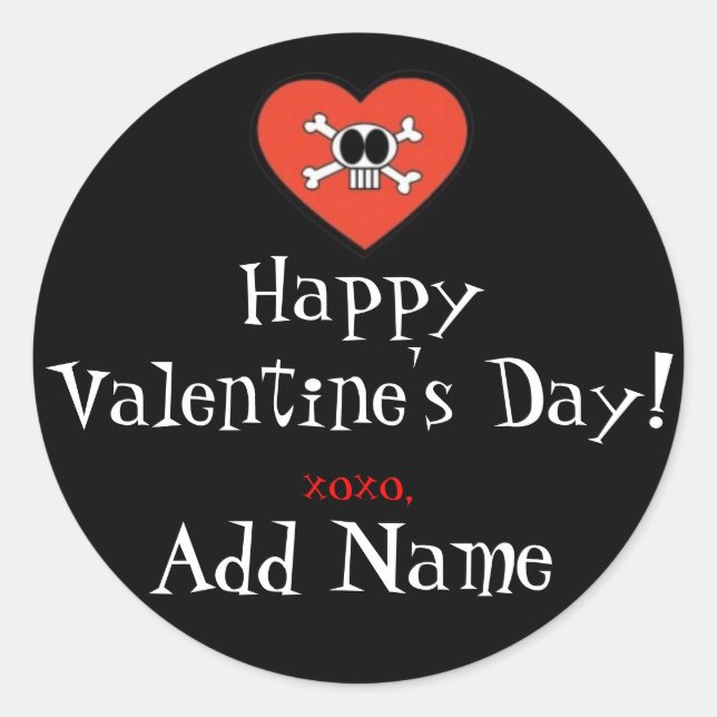 Funky Valentine Gift Sticker (Front)