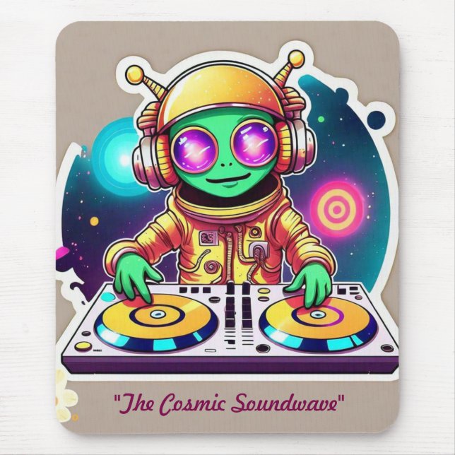 "Funky Vibes Only" Mouse Mat (Front)