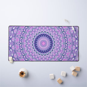 Funky Vibrant Colourful Trippy Boho Hippie Mandala Desk Mat