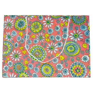 Funky vintage floral gift bag