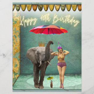 Funky Vintage Party Girl 40th Birthday Scrapbook 