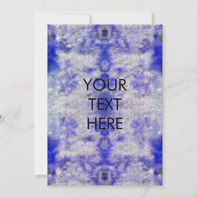Funky Watercolor Tie Dye Party Blank Card (Front)